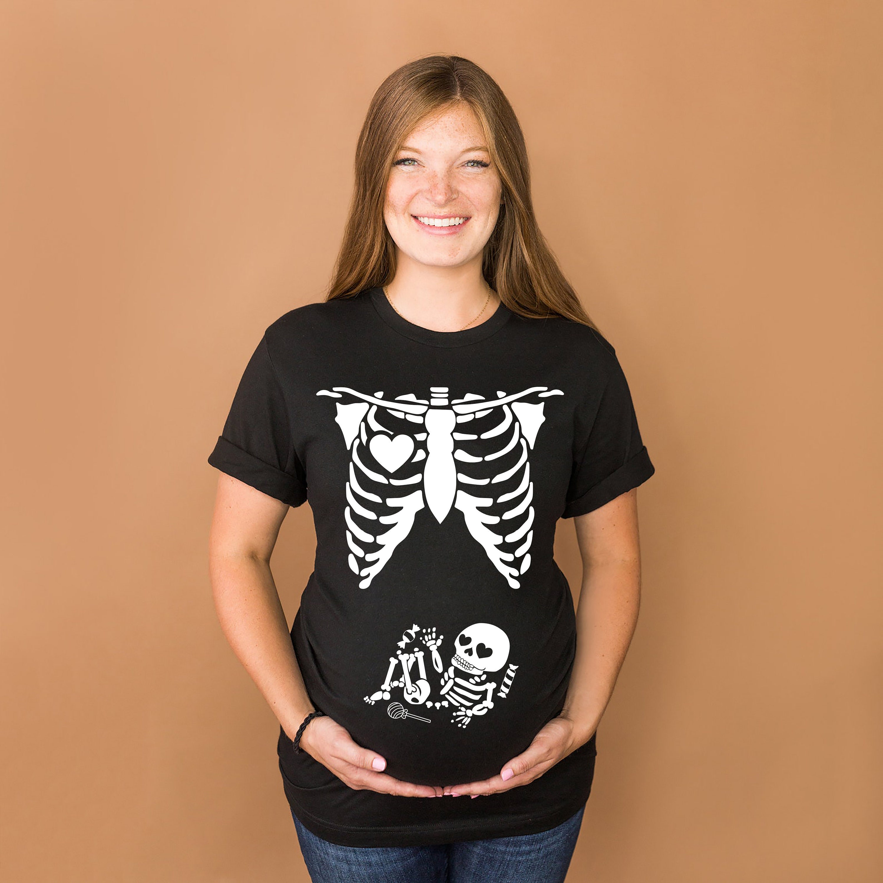 Womens Skeleton Body Halloween Graphic T Shirt - T-Shirt & Tank