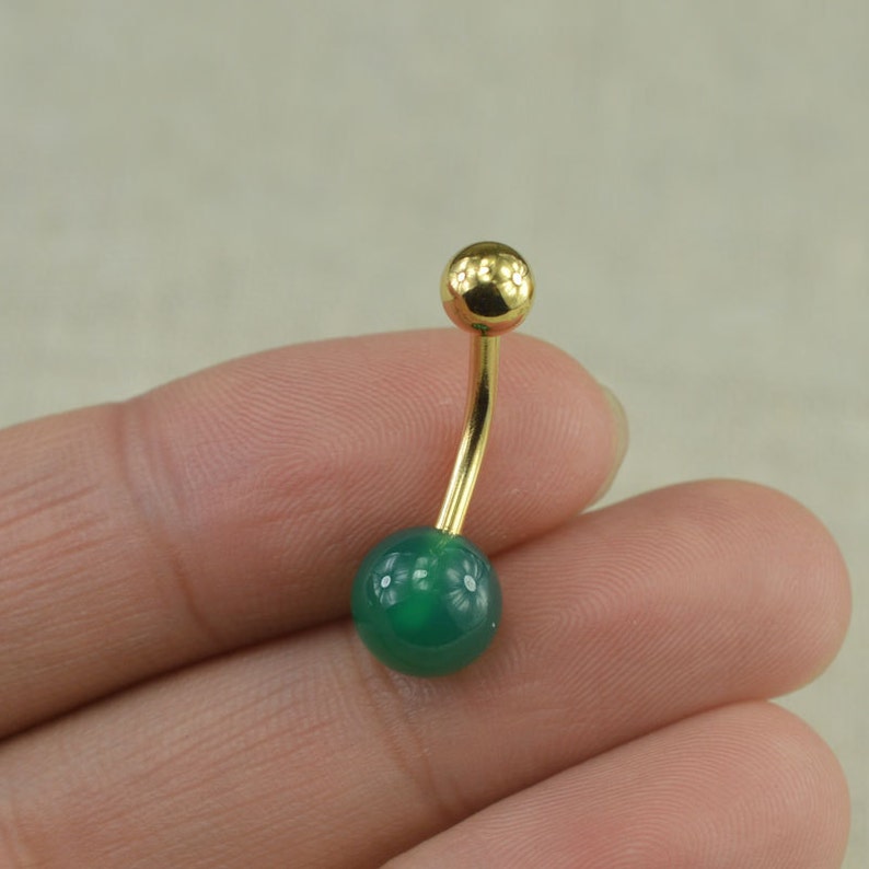 Sale-belly button ring green agate belly button ring,nature stone belly ring,fantastic belly piercing