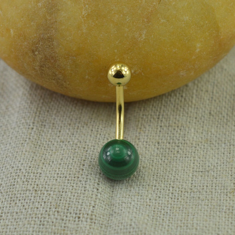 belly button jewelry malachite belly ring,nature malachite stone belly button ring,girlfriend gift