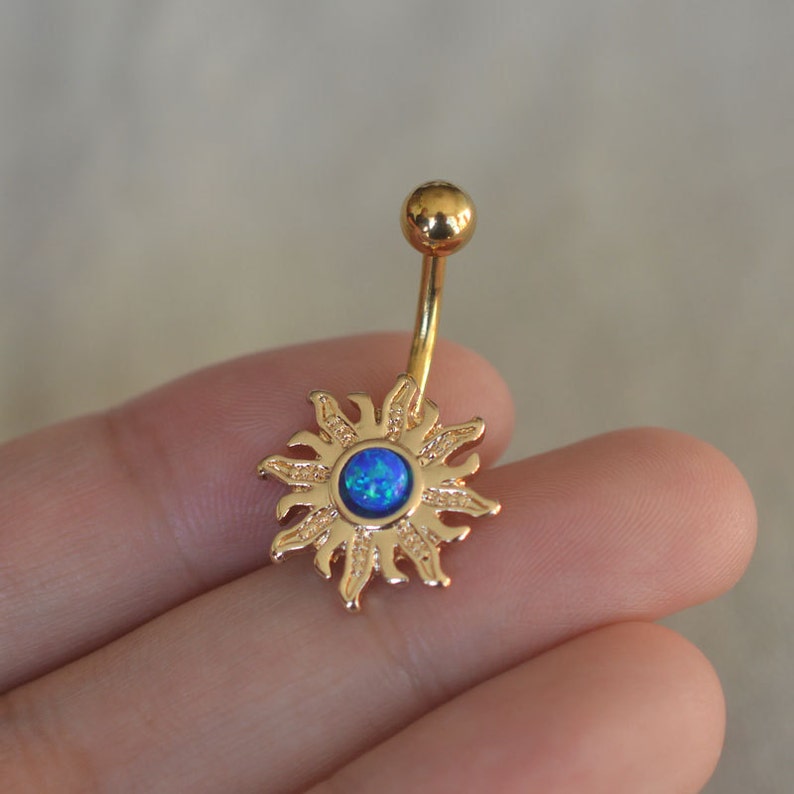 Silver Flower Design Belly Button Ring with CZ Crystal Packed in a Lovely Velvet Pouch