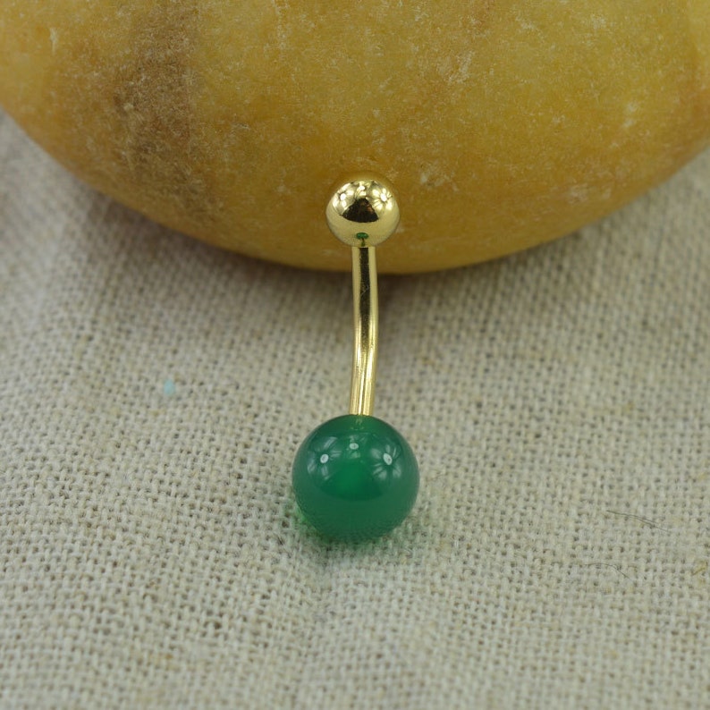 Sale-belly button ring green agate belly button ring,nature stone belly ring,fantastic belly piercing