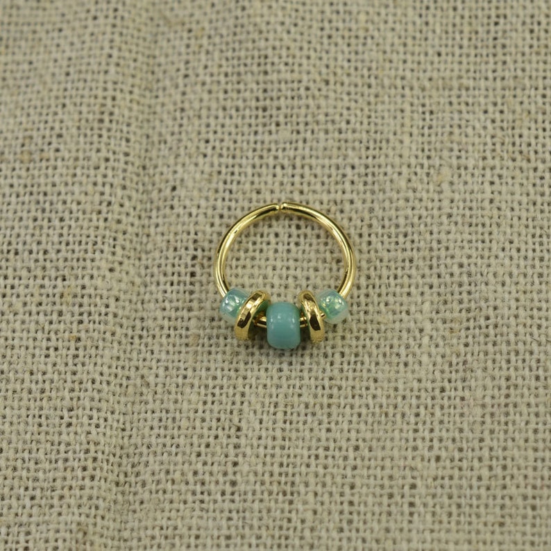 cartilage earring,tragus earring,14k gold beaded helix earring,girlfriend earring,bff gift