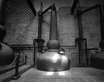 Fine Art Print of Bourbon Distillery Copper Stills, Bourbon and Whiskey Wall Art Print