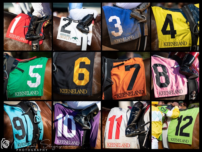 Collage of Keeneland's Saddle Cloths Horse Racing - Etsy