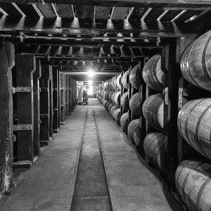 Bourbon Barrel Rickhouse Fine Art Print - Whiskey Wall Art Print - Print - Great for Man Cave Decor