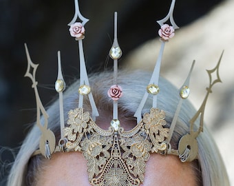 Halloween Crown, Gothic Crown, Clockhand Crown, Birthday Crown, Steampunk Crown, Gold Crown, Mermaid Crown, Butterfly Crown, Princess Crown