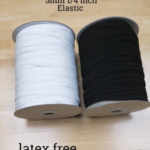 Latex vrij elastisch koord, zacht elastisch voor het naaien van gezichtsmaskers, 5mm elastisch, elastisch koord, 1/4 inch Elastisch,Elastisch voor het naaien van gezichtsmaskers