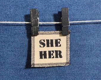 She Her Pronoun Patch