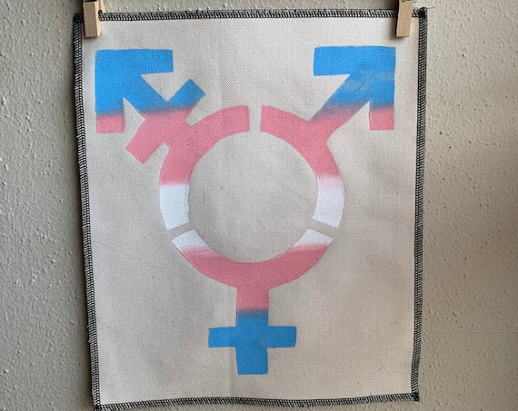 Trans Flag Trans Symbol Back Patch
