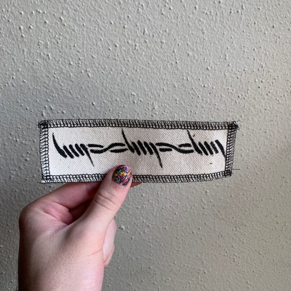 Barbed-Wire Patch Hand Painted by V