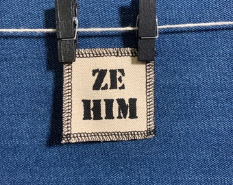 Ze Him Pronoun Patch