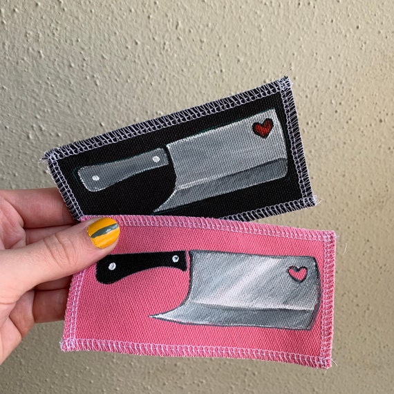 Knife Love Patches Hand Painted by V