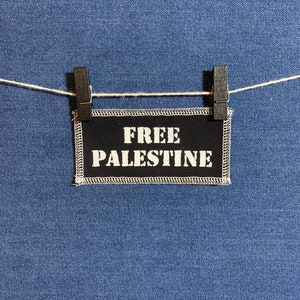 Free Palestine Patch Black