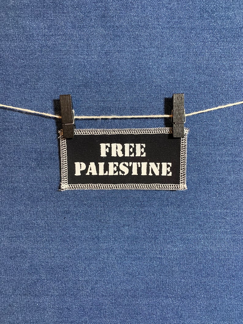 Free Palestine Patch Black