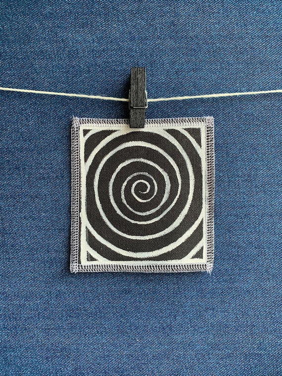 Spiral Patch Hand Painted by V