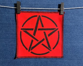 Pentagram Back Patch - Rouge