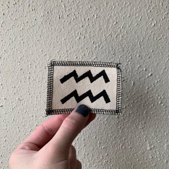 Aquarius Symbol Patch