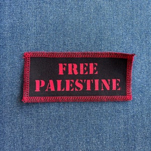 Free Palestine Patch Black & Red