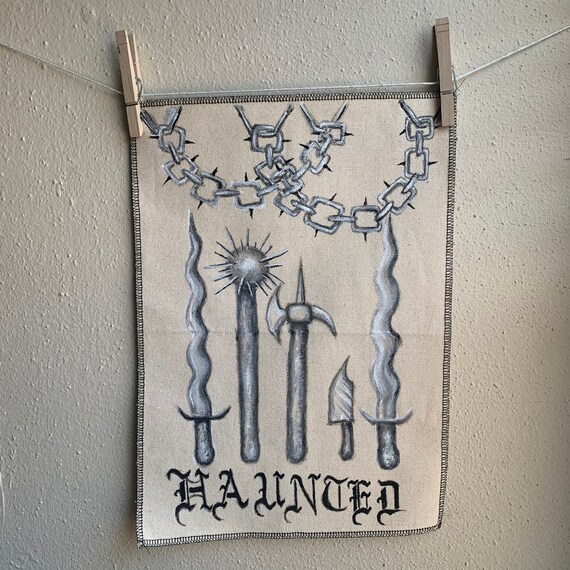 Haunted Back Patch Hand Painted by Dungeon Cowboy