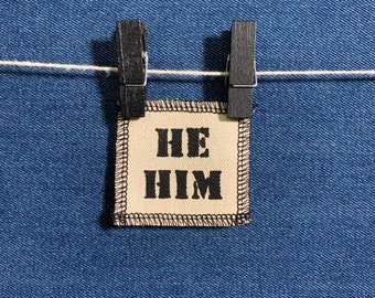 He Him Pronoun Patch