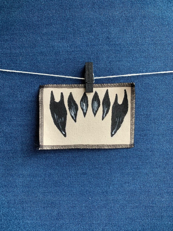 Monster Teeth Patch Hand Painted by V