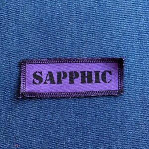 Sapphic Patch Purple & Black