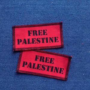 Free Palestine Patch Red