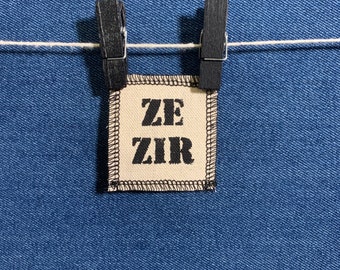 Ze Zir Pronoun Patch