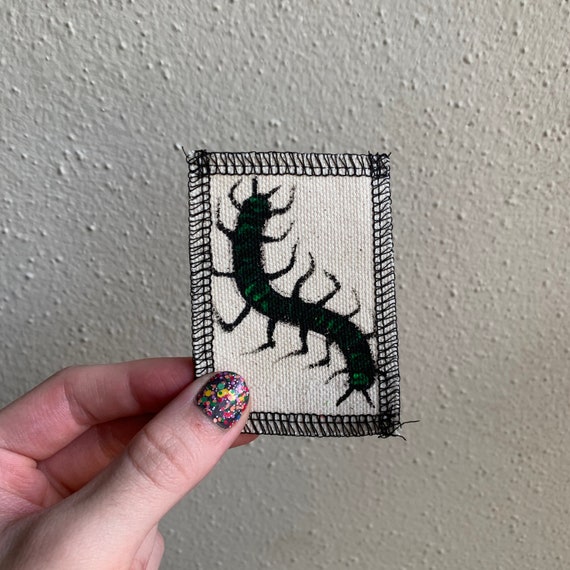 Small Centipede Patch Hand Painted By V