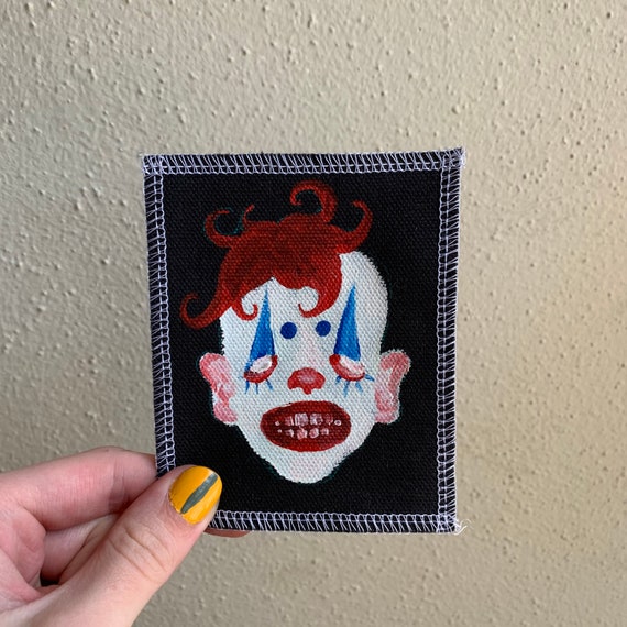 Clown Patch Hand Painted by V