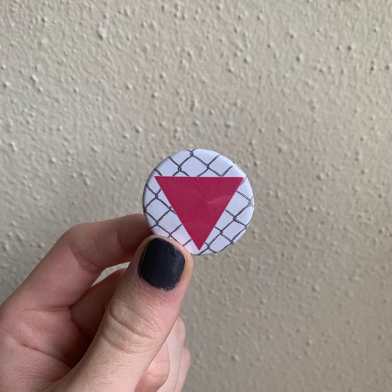 Pink Triangle 1.25 inch Pinback Button