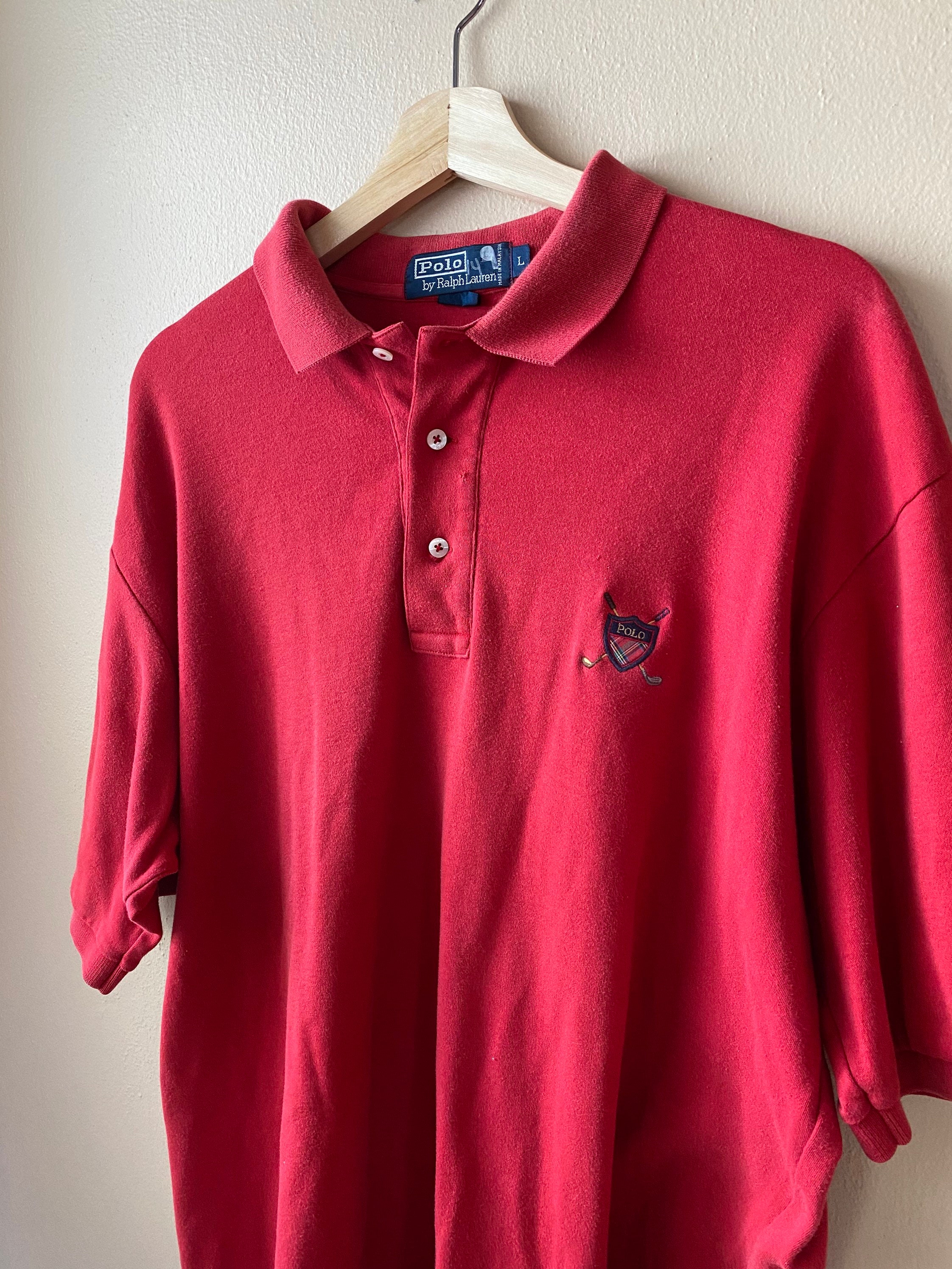 Vintage 1990s Polo Ralph Lauren Golf Polo Tee Sz L | Etsy