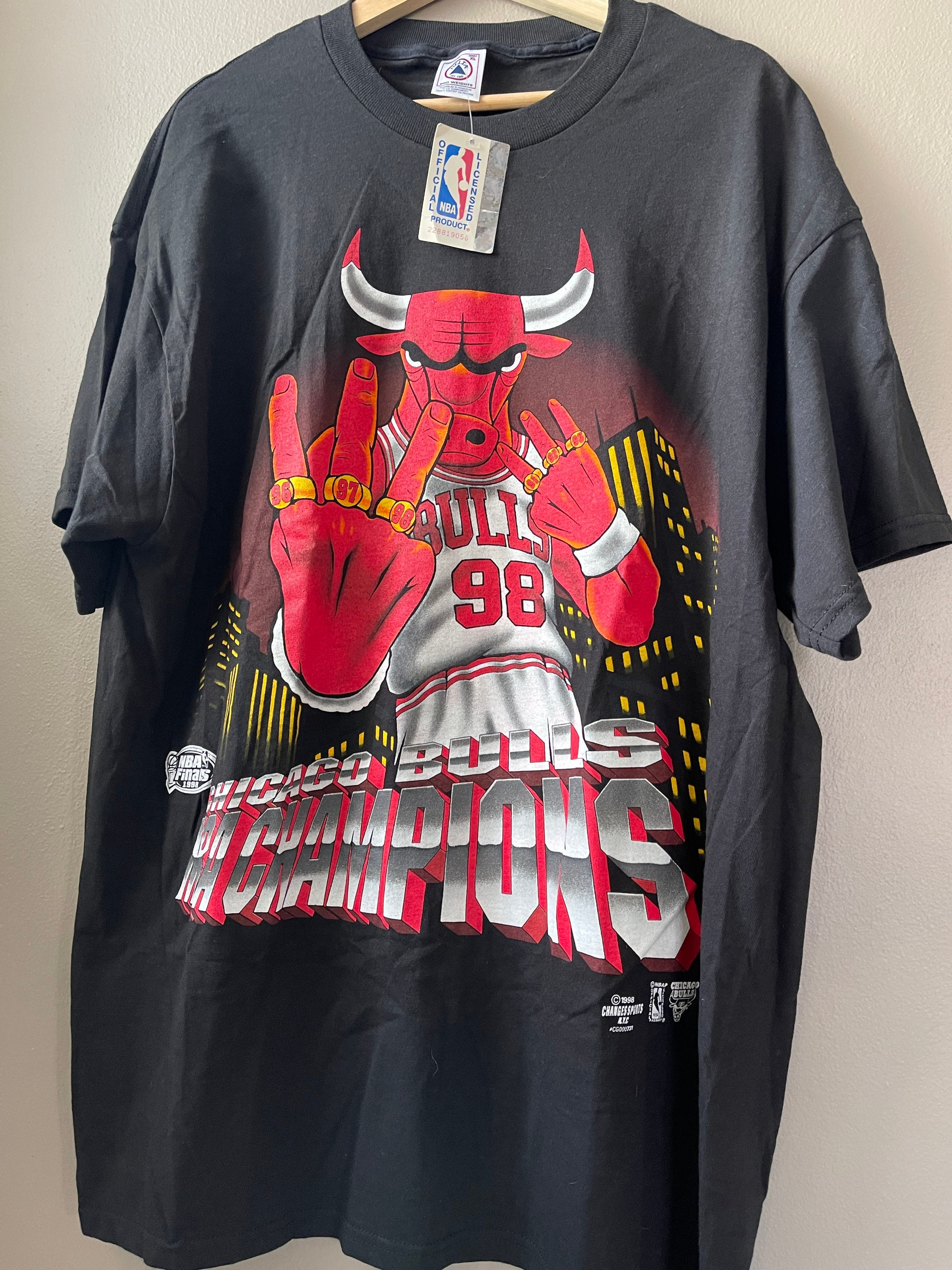 1998 Vintage Chicago Bulls NBA Finals Champions Changes Brand | Etsy