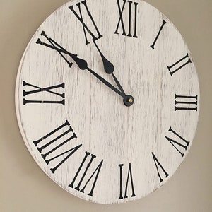 Rustic Farmhouse Decor Wall Clock, Large Wood Wall Clock, Wall Clock Large, Rustic Home Decor image 2
