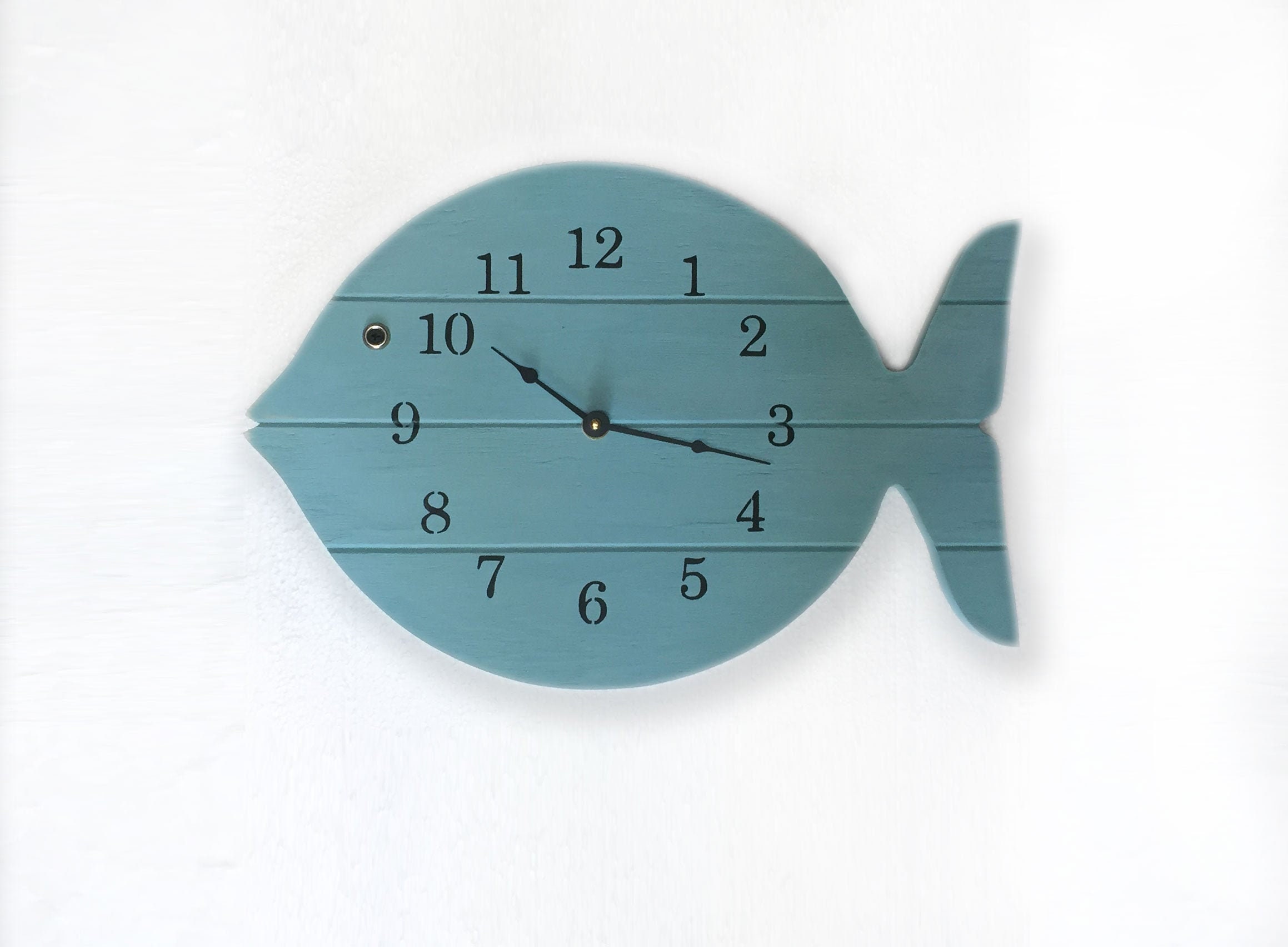 Painted Fish Clock Fish Decor ideas Fish Gifts for men Etsy