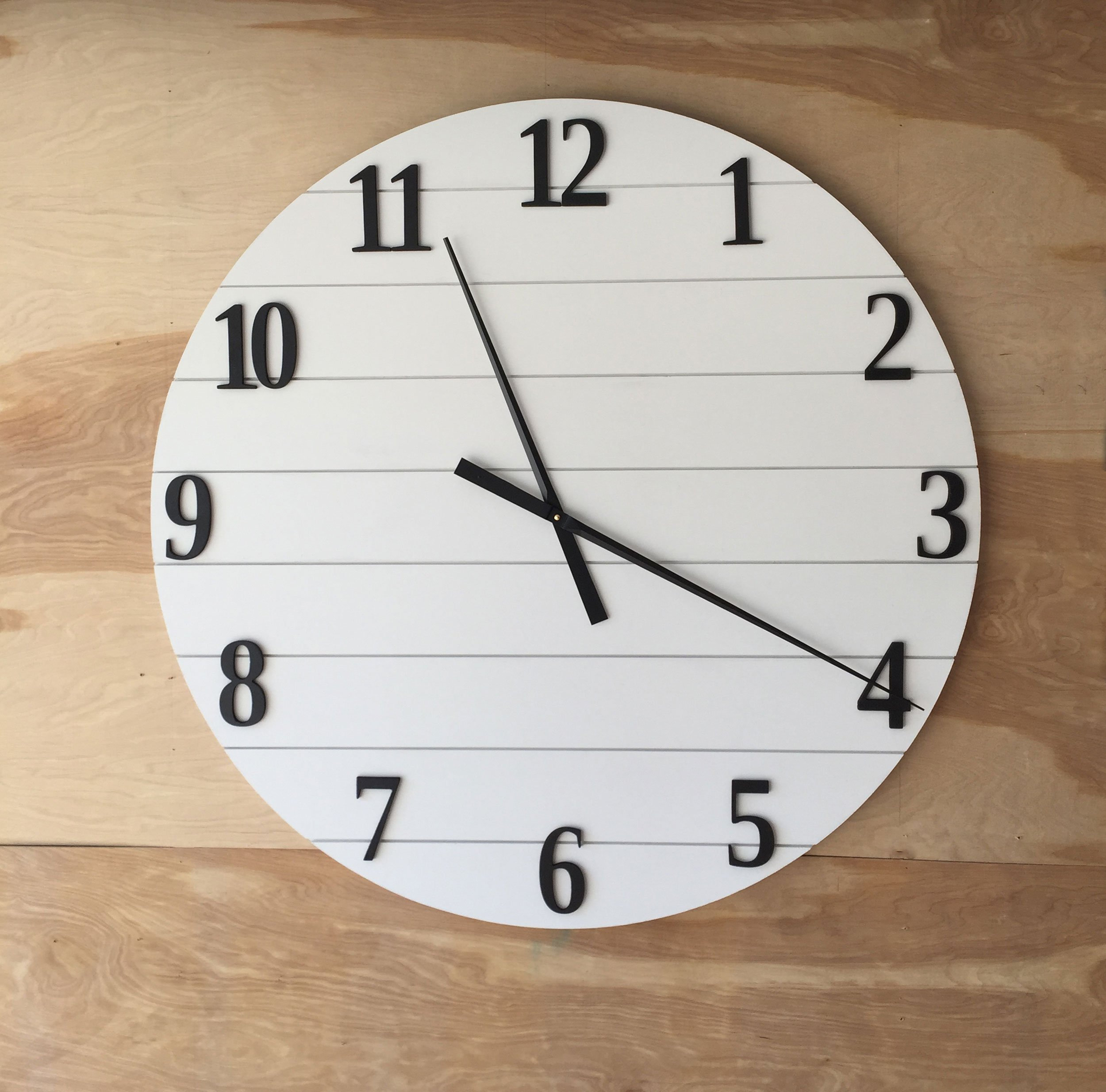 ExtraLarge Wooden Wall Clock 36 Shiplap Wooden Clock Etsy