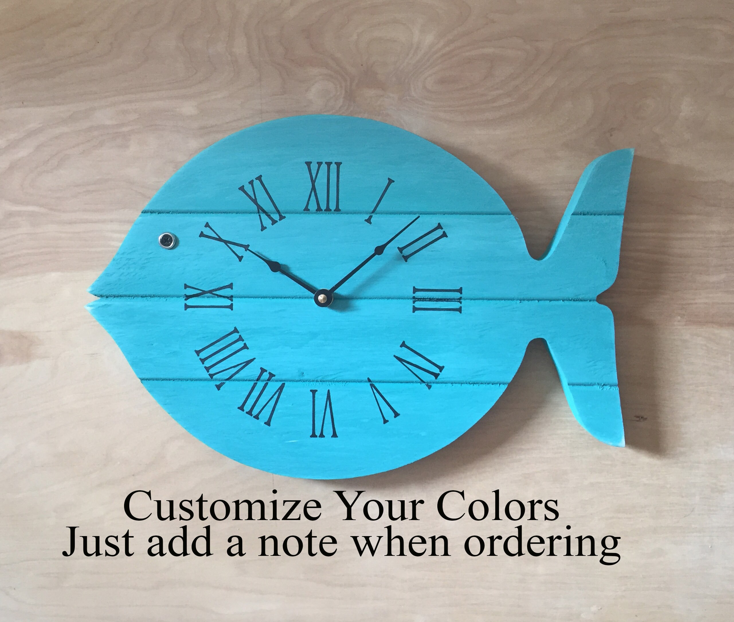 Painted Fish Clock Fish Decor Ideas Fish Gifts for Men Etsy Canada