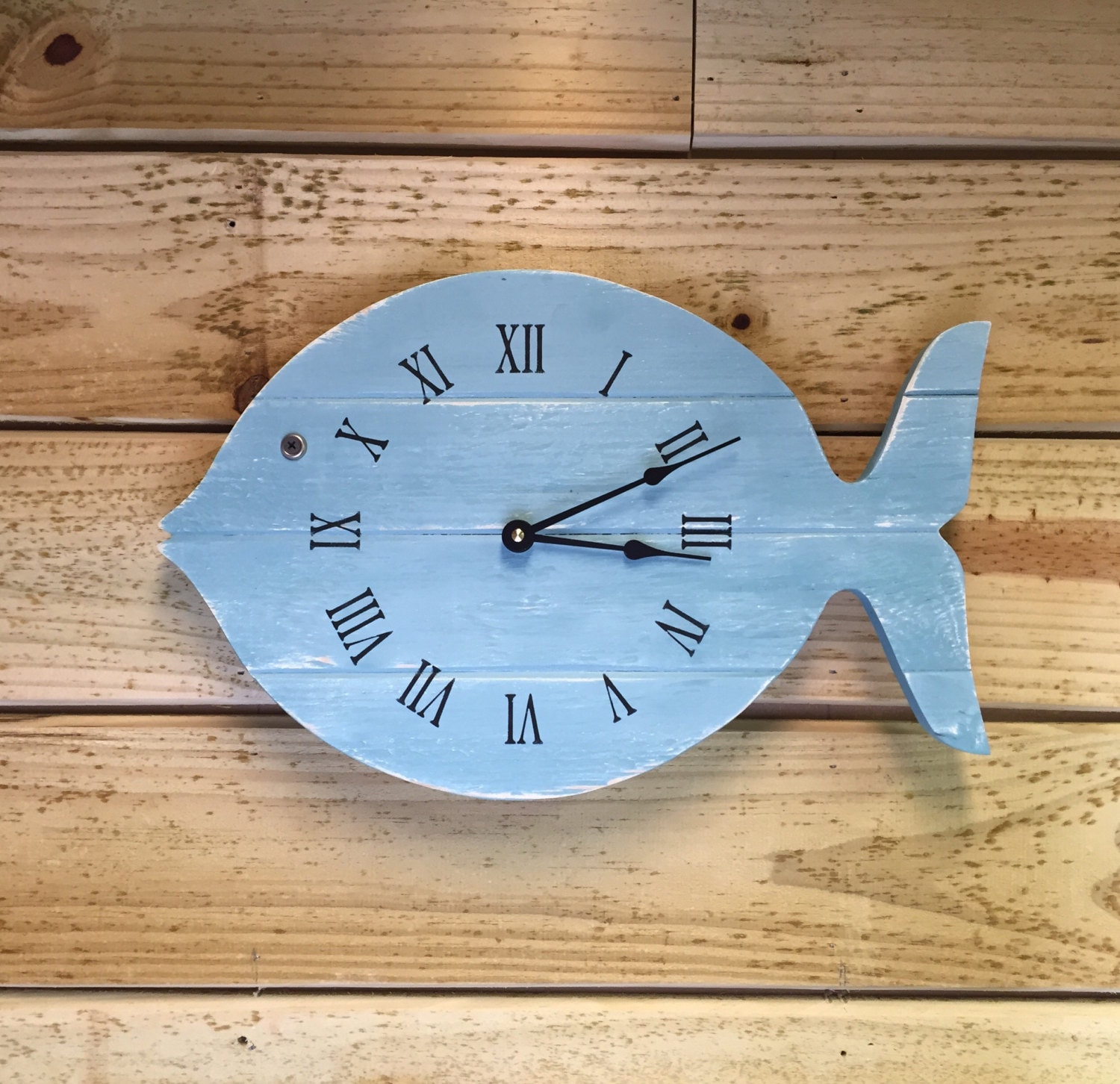 Painted Fish Clock Fish Decor ideas Fish Gifts for men Etsy