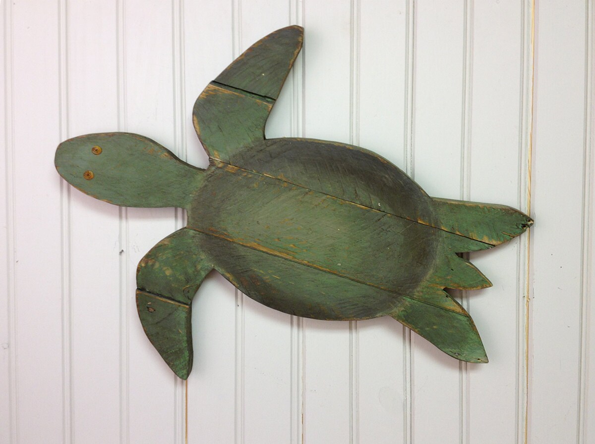 Sea Turtle Art Wall Hanging 21 Green Sea Turtle for Etsy