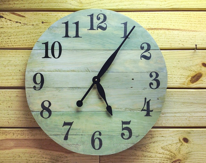 Lake House Wall Clock 20 Wide Hanging Wall Clock Etsy