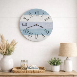 Rustic Coastal Wall Clock – Beach House Living and Nautical House Decor