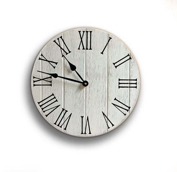Rustic Farmhouse Kitchen Clock 12 Diameter Rustic Etsy