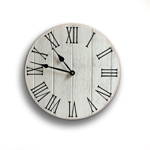 Rustic Farmhouse Decor Wall Clock, Large Wood Wall Clock, Wall Clock Large, Rustic Home Decor immagine 3