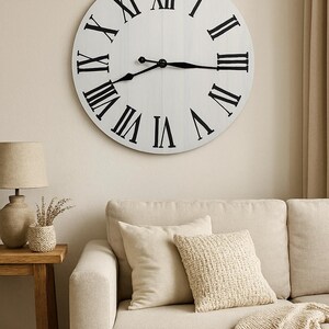 Rustic Farmhouse Wooden Wall Clock: Handcrafted Country Cottage Decor ...