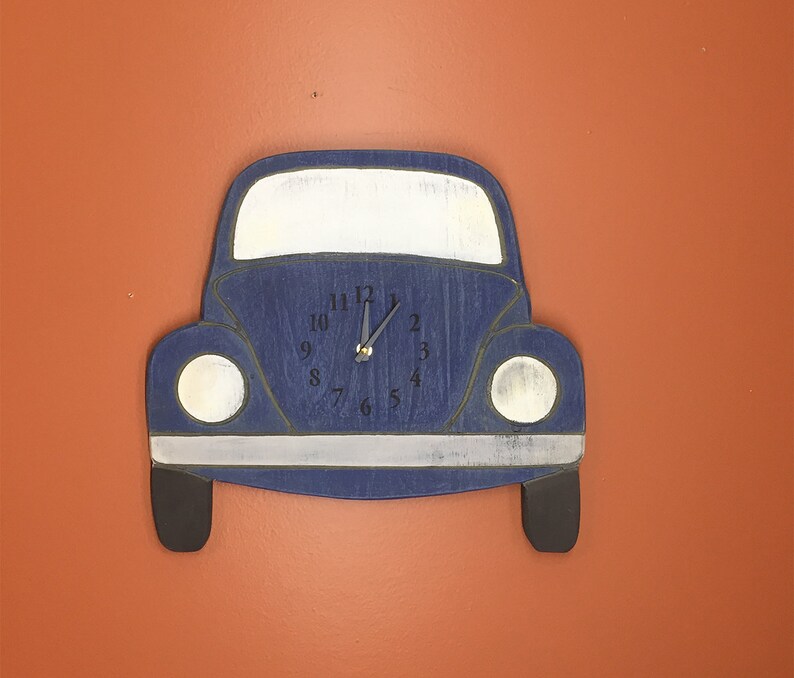 VW Bug Clock Volkswagen Beetle Rustic Home Decor Vintage Etsy