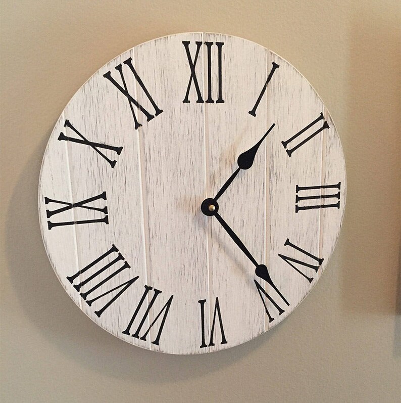 Rustic Farmhouse Kitchen Clock 12 Diameter Rustic Etsy