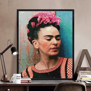 Frida Kahlo Cross Stitch Modern Pattern,frida Kahlo Download PDF ...