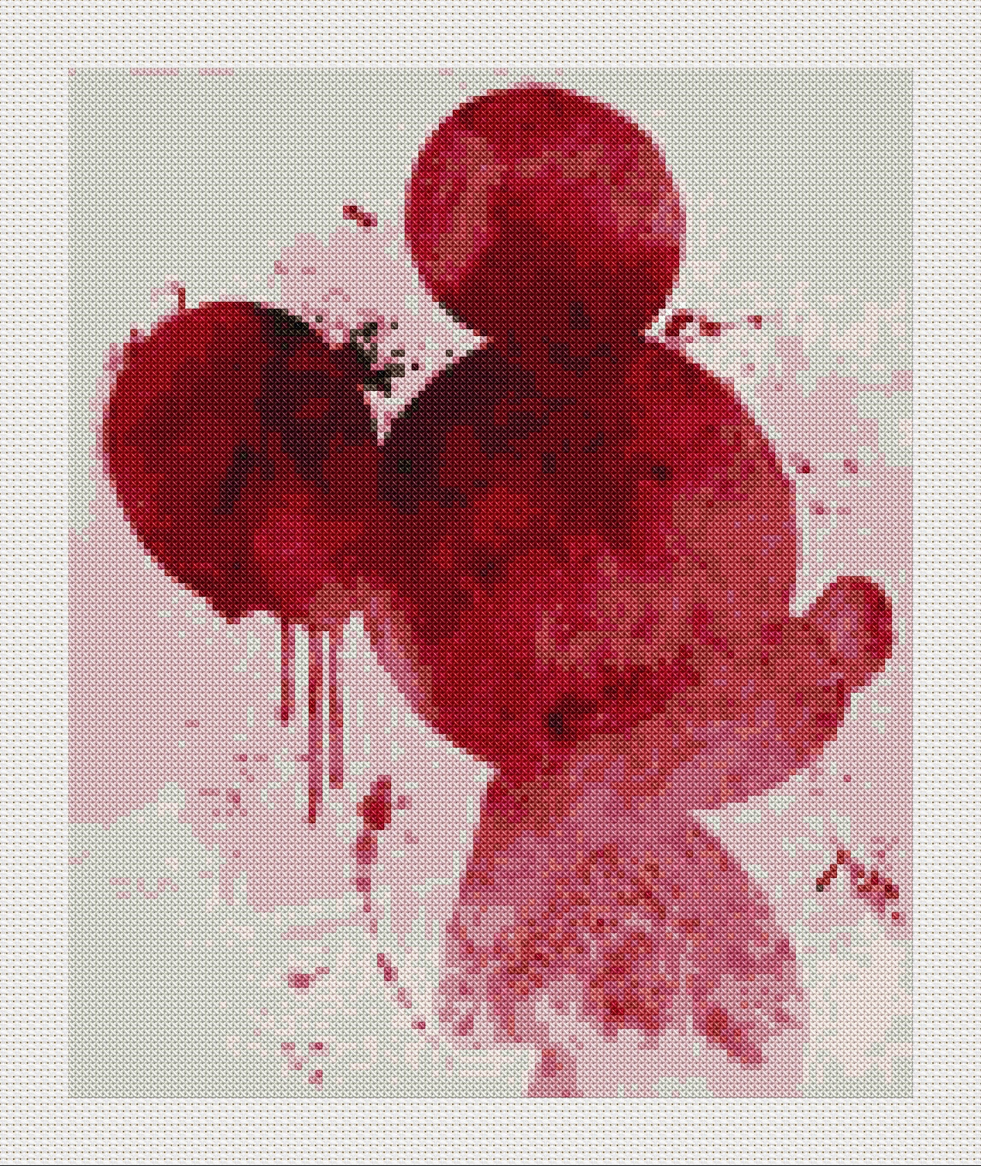 Paper version or PDF files. Abstract Mickey Mouse Cross Stitch Pattern Paper version or PDF files. Abstract Mickey Mouse Cross Stitch Pattern