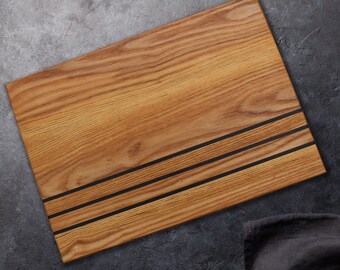 3 Tabla de corte de madera de rayas