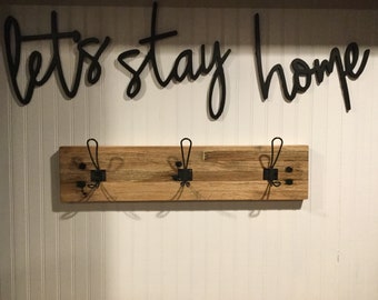 Reclaimed trailer wood coat rack